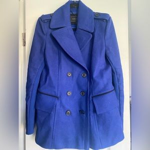 Bcbgmaxazria cobalt blue pea coat